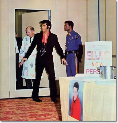 Elvis Presley enters for the Press Conference August 1, 1969