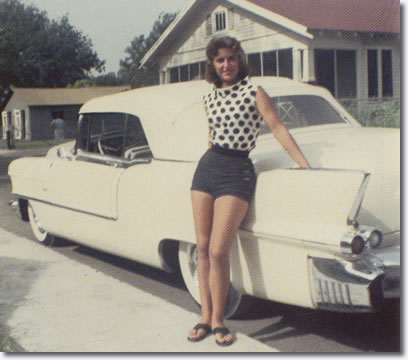 June Juanico and Elvis' 1956 Cadillac Eldorado