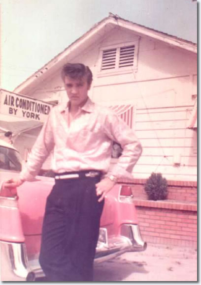 Elvis Presley with his Pink Cadillac